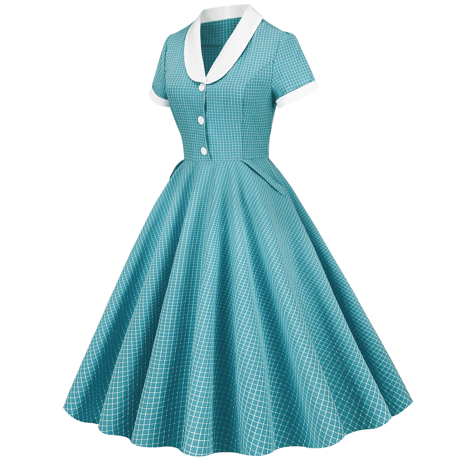 1950s Cape Collar Vintage  Dresses Retro Rockabilly  Cocktail Party Dress